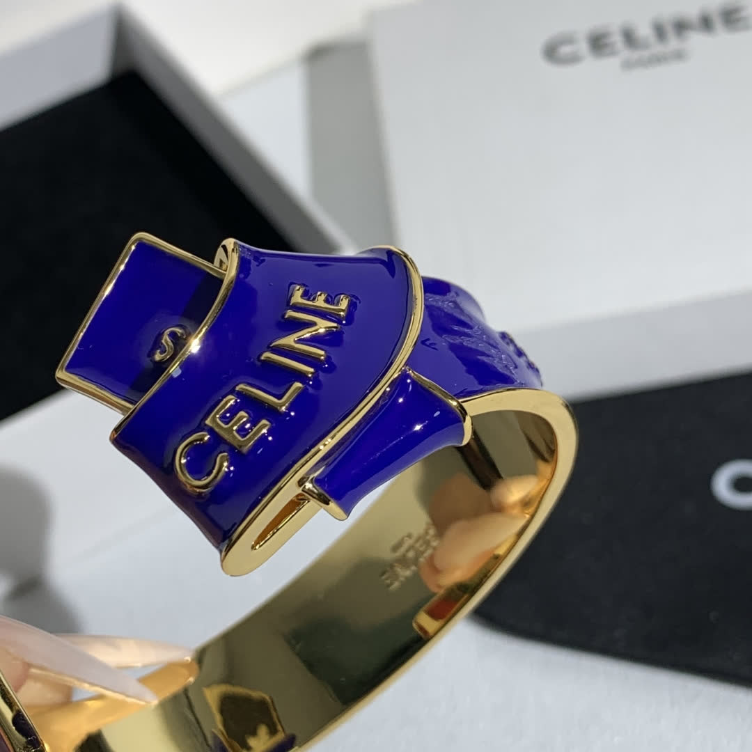 Celine Blue Enamel Bracelet