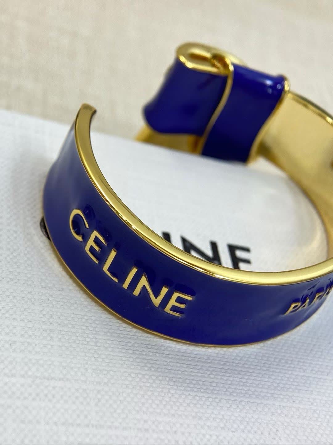 Celine Paris Blue Enamel Bracelet