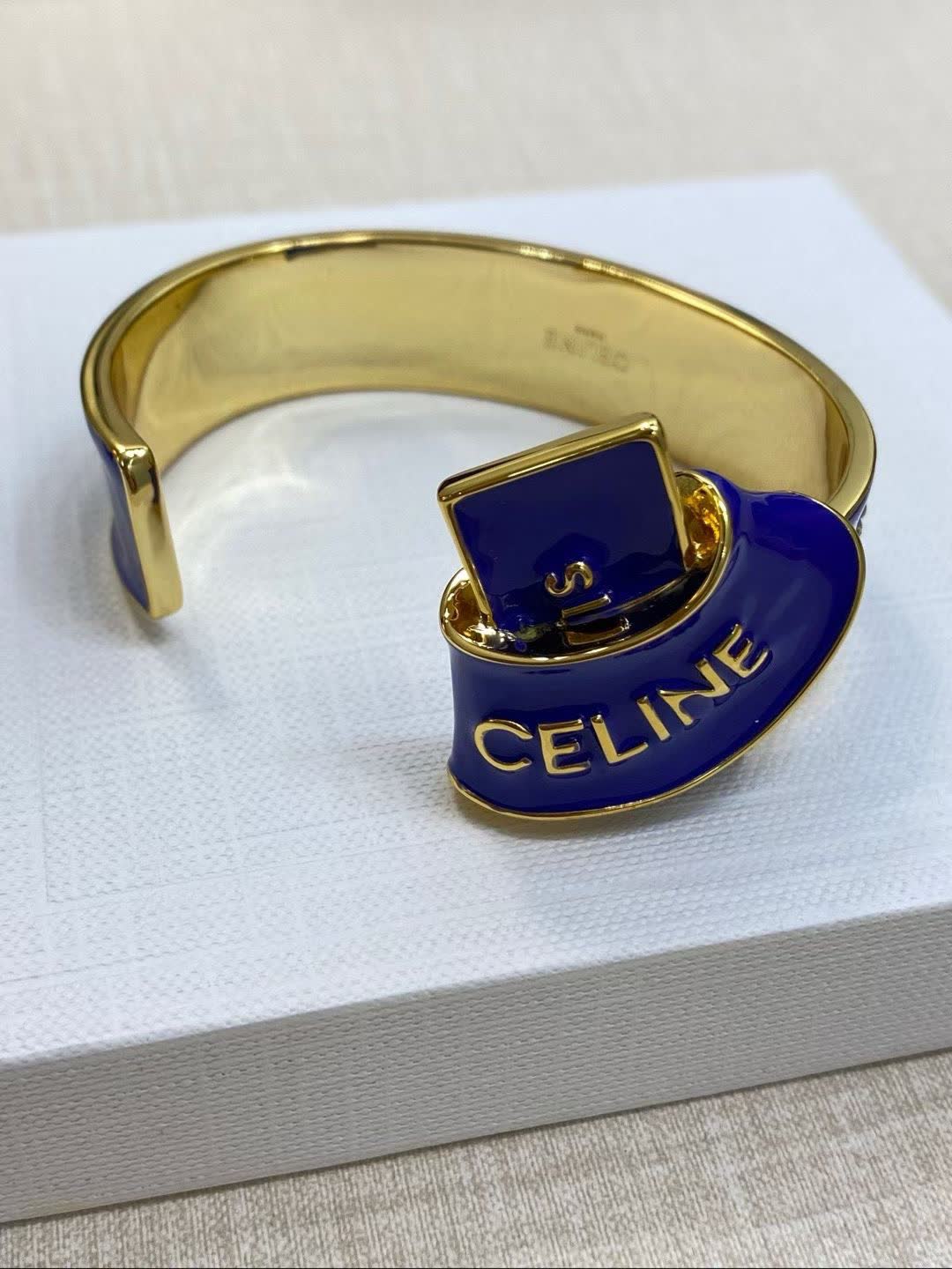 Celine Paris Blue Enamel Bracelet