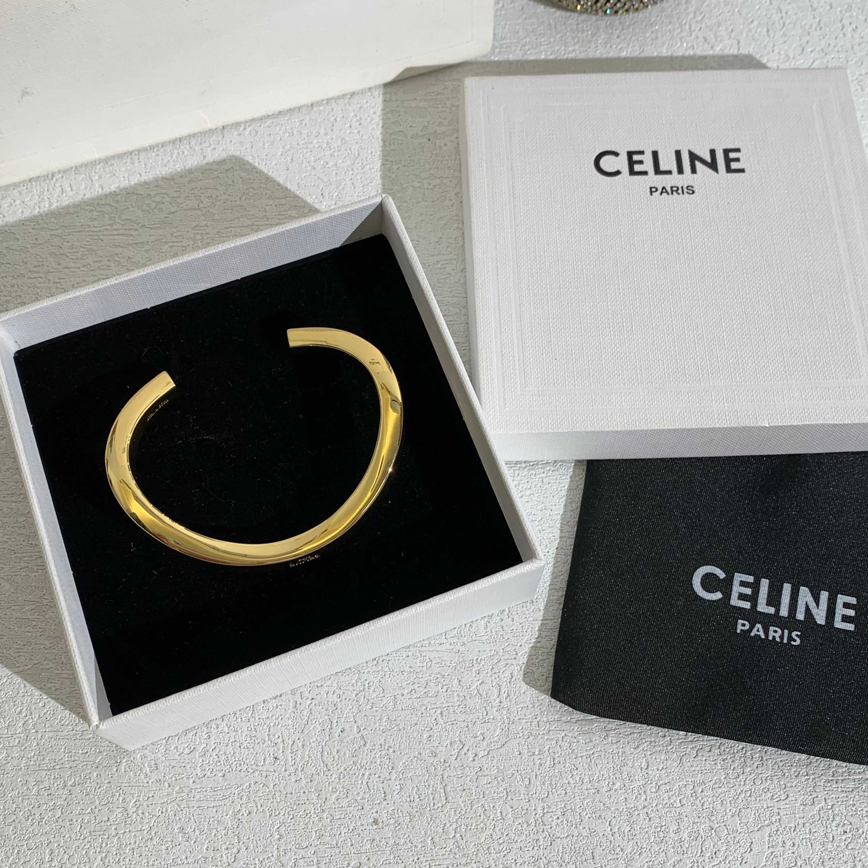 Celine Gold Bangle Bracelet