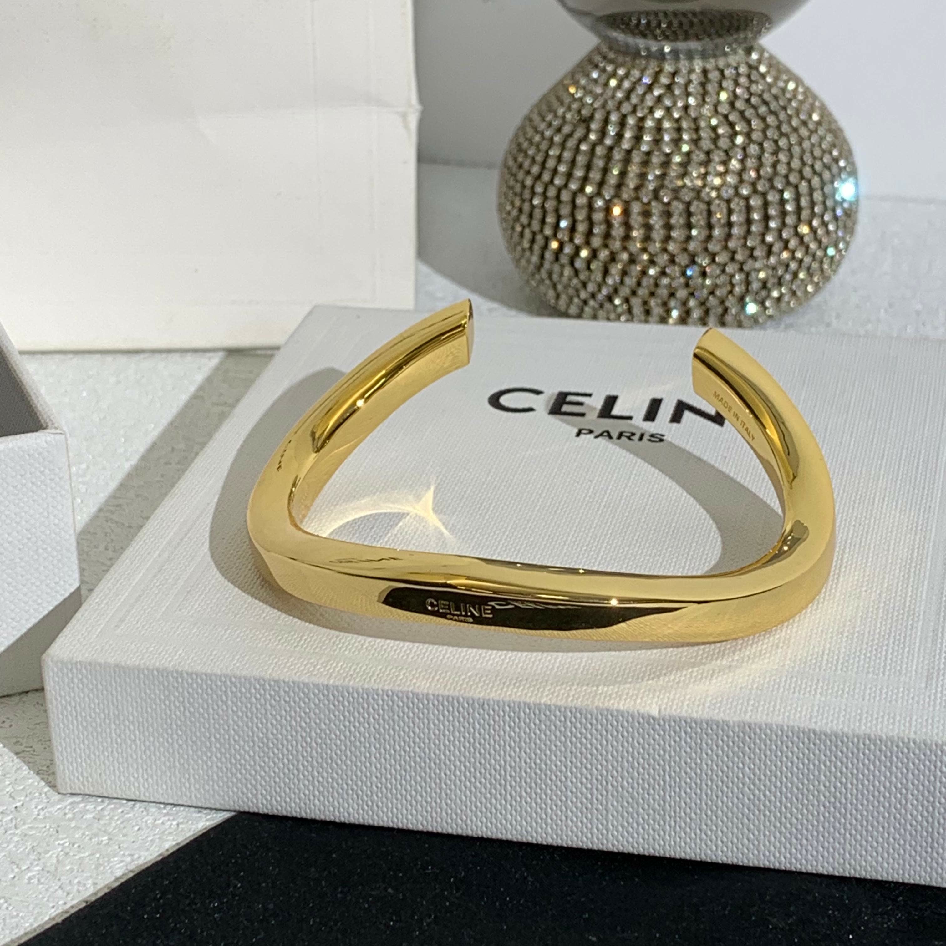Celine Gold Bangle Bracelet