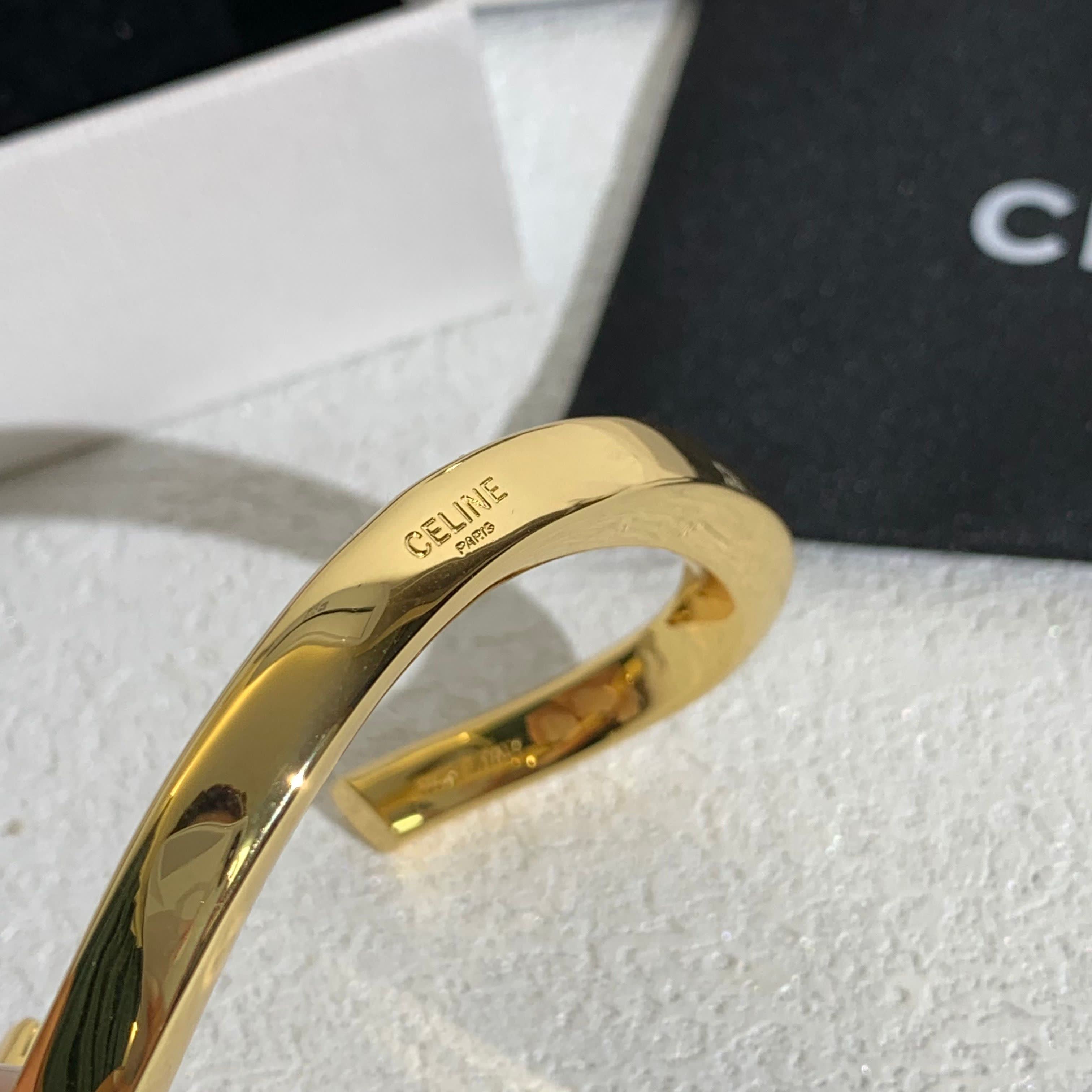 Celine Gold Bangle Bracelet