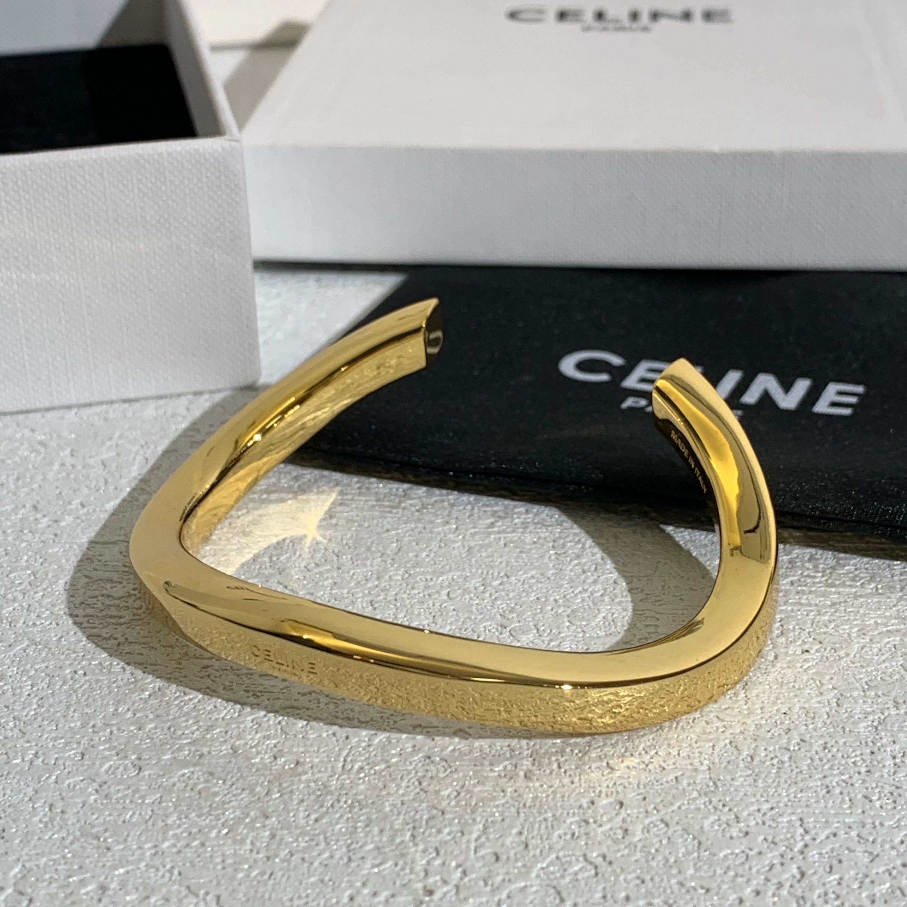 Celine Gold Bangle Bracelet