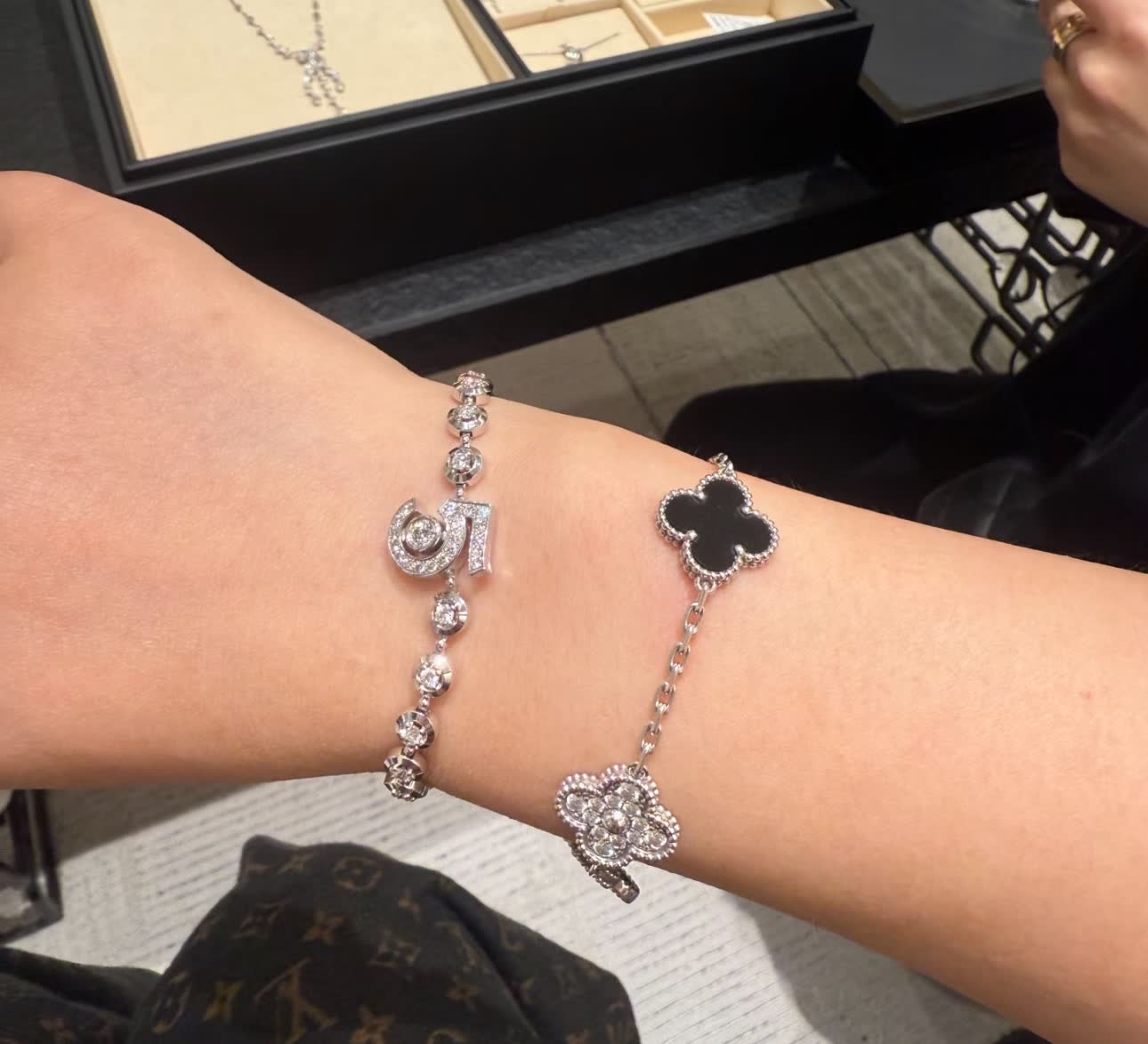 Chanel Elegant Diamond Bracelet with '5' Charm