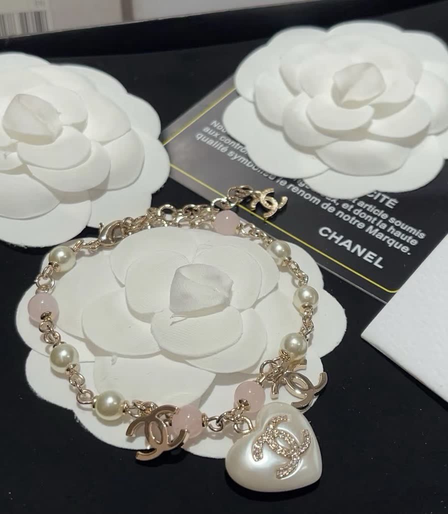 Chanel Pearl Heart Bracelet