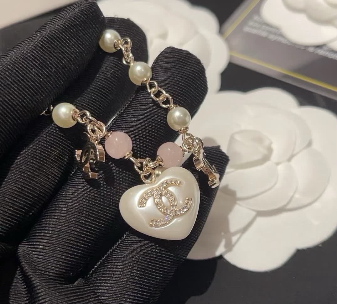 Chanel Pearl Heart Bracelet