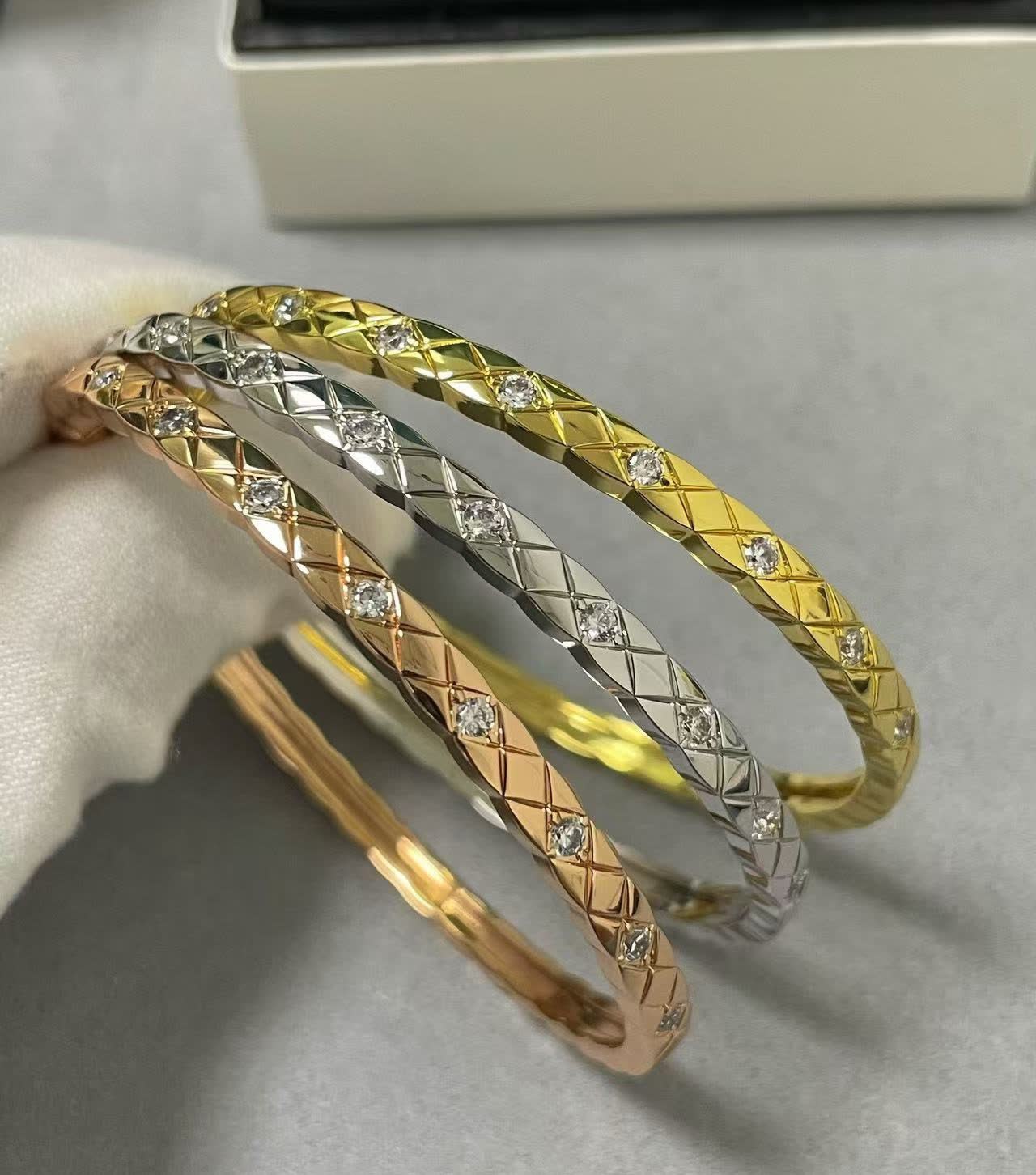 Chanel COCO CRUSH Diamond Bangle Bracelet