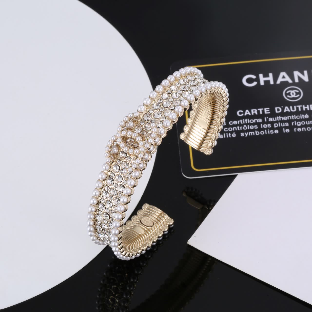 Chanel Pearl and Crystal Bracelet