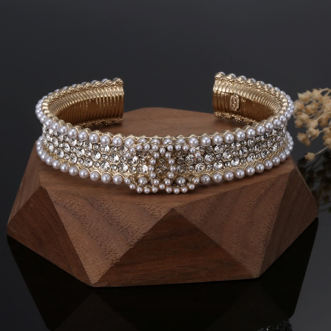 Chanel Pearl and Crystal Bracelet