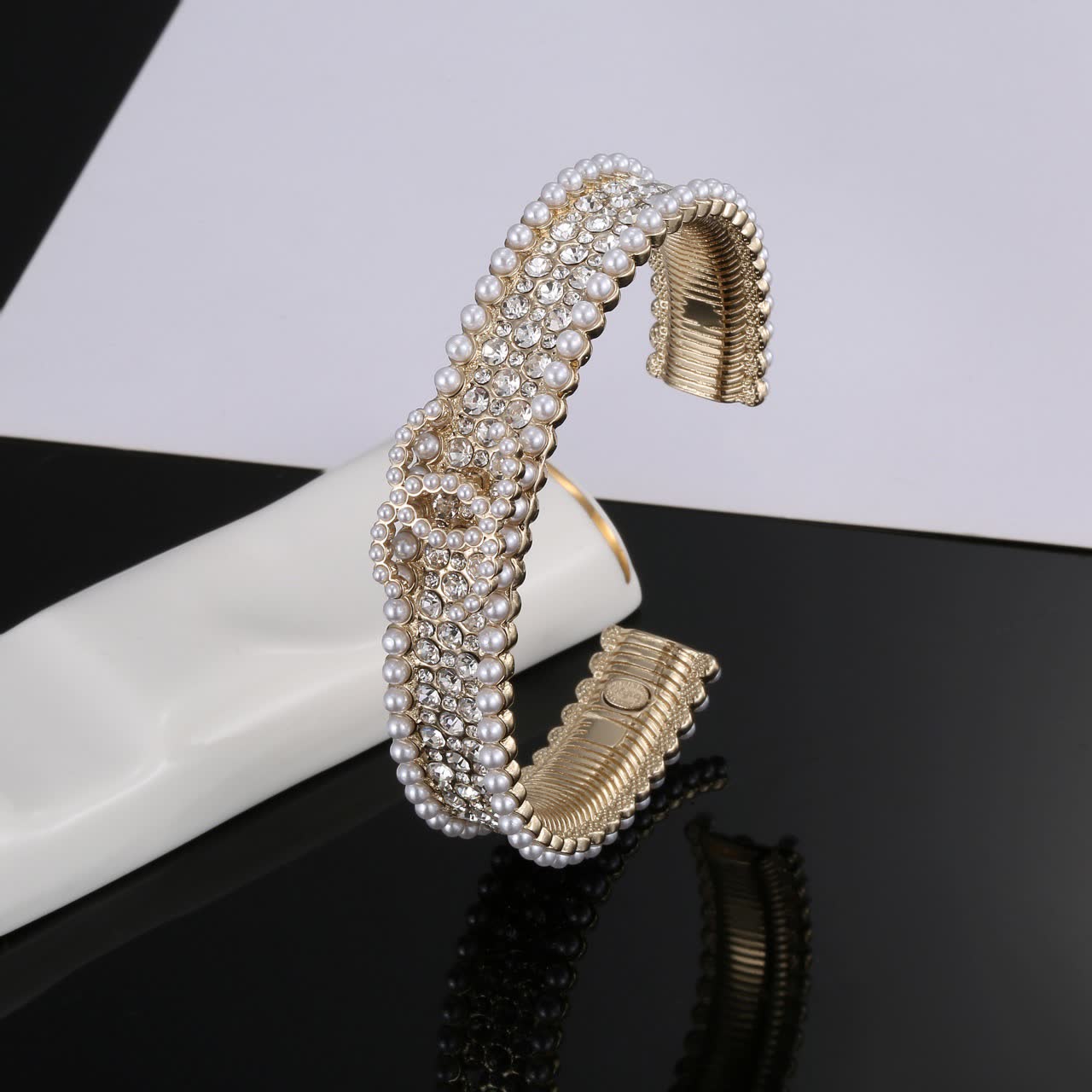 Chanel Pearl and Crystal Bracelet