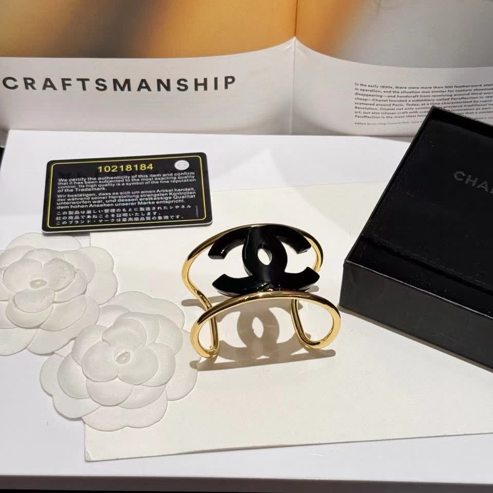Chanel CC Logo Cuff Bracelet