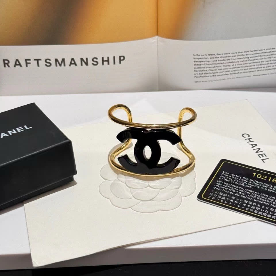 Chanel CC Logo Cuff Bracelet