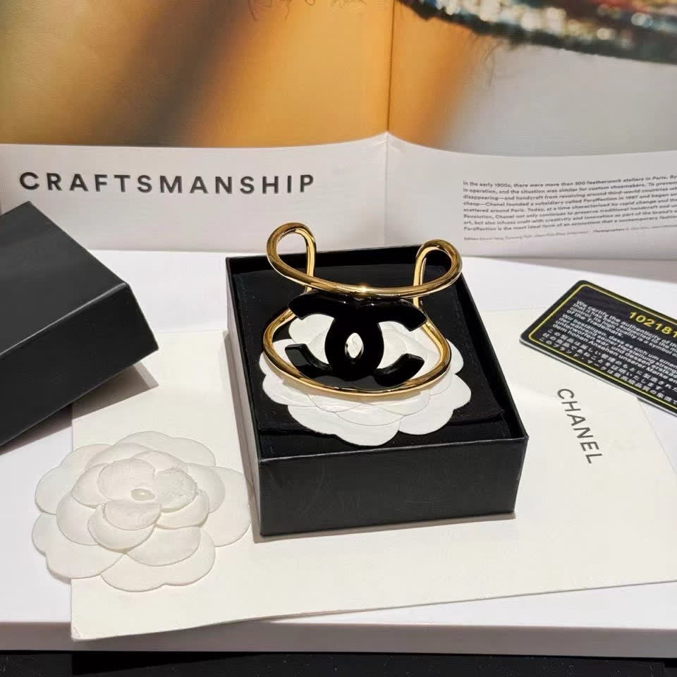Chanel CC Logo Cuff Bracelet