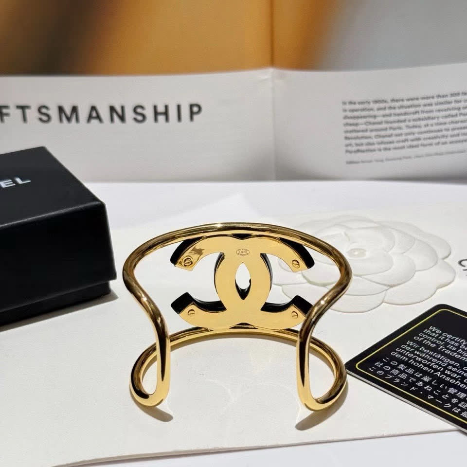 Chanel CC Logo Cuff Bracelet