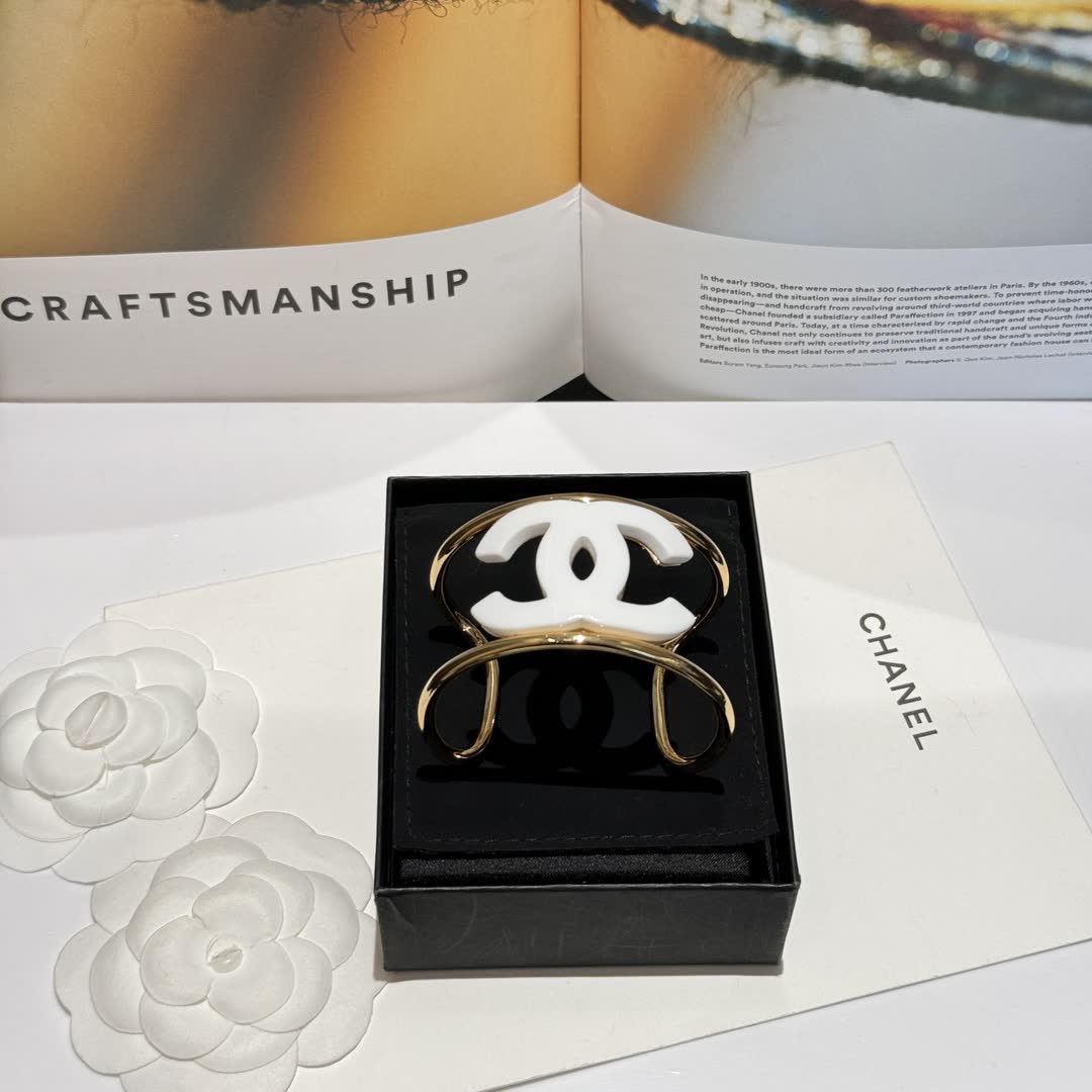 Chanel CC Logo Cuff Bracelet
