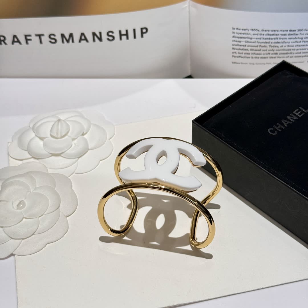 Chanel CC Logo Cuff Bracelet