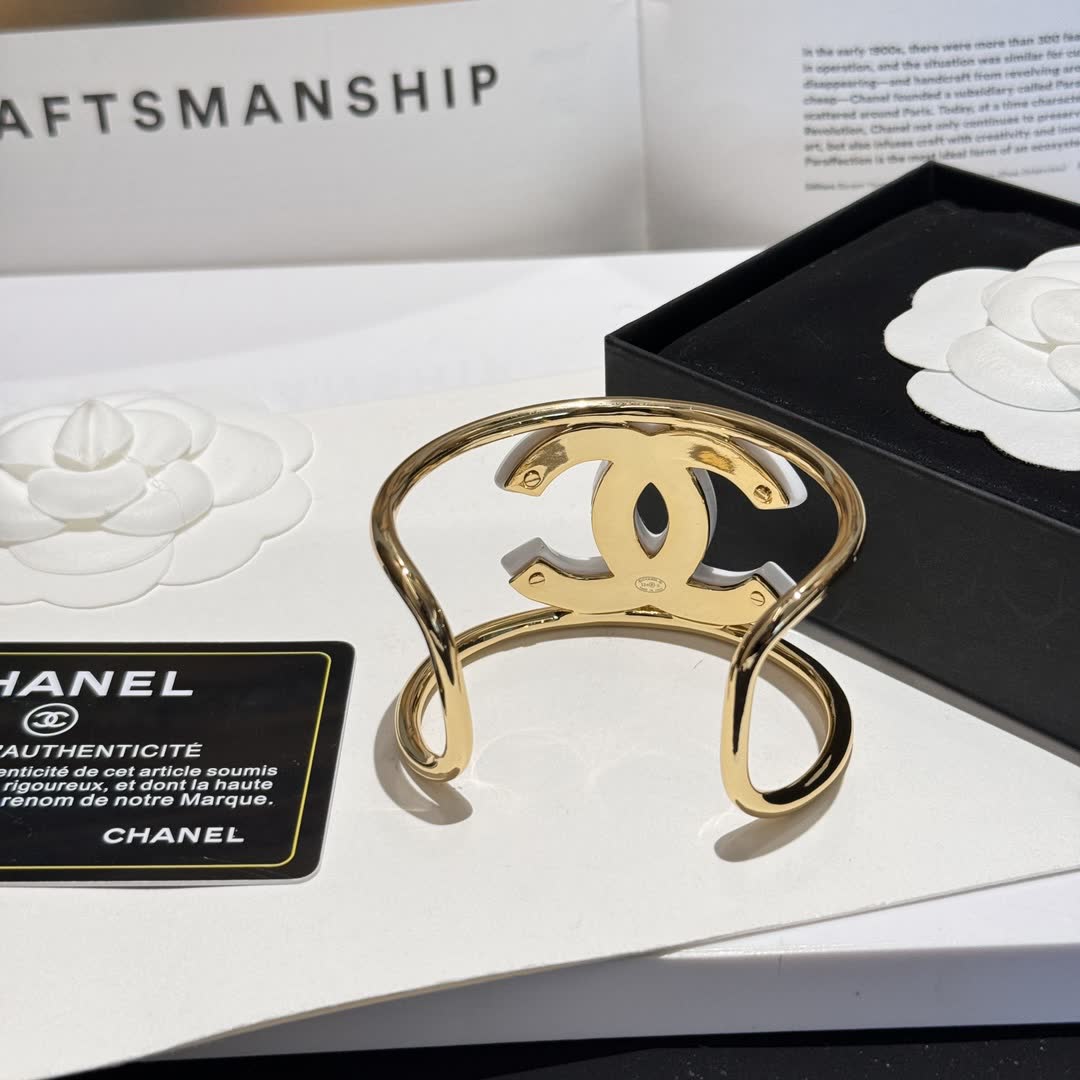 Chanel CC Logo Cuff Bracelet