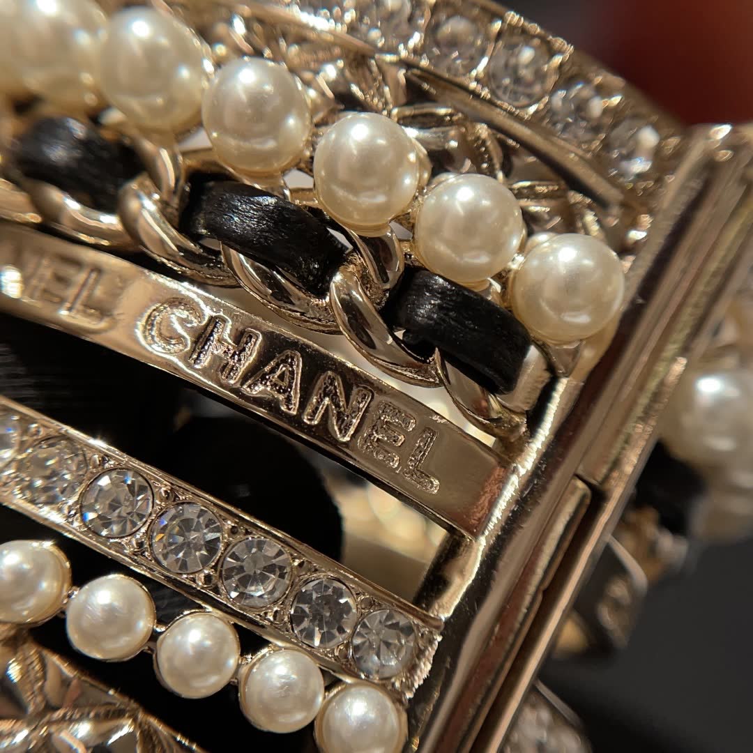 Chanel Pearl and Crystal Bracelet Set