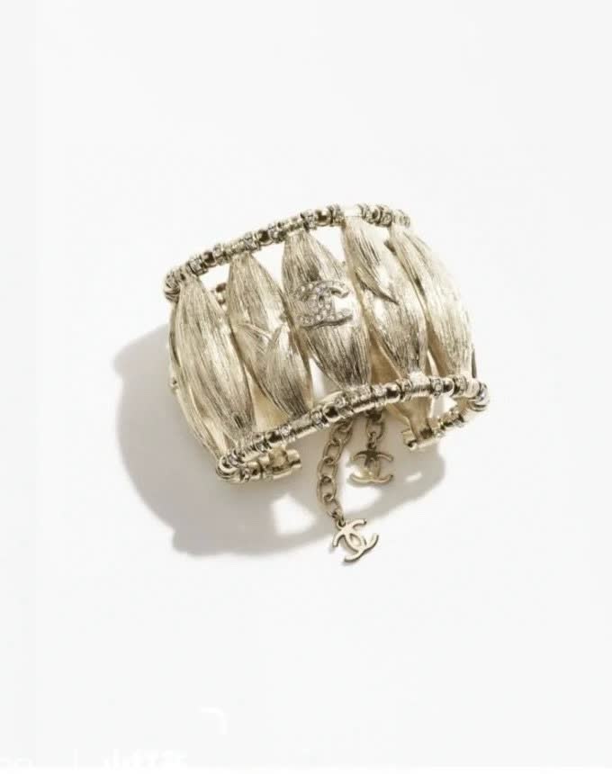 Chanel Silver Leaf Bracelet