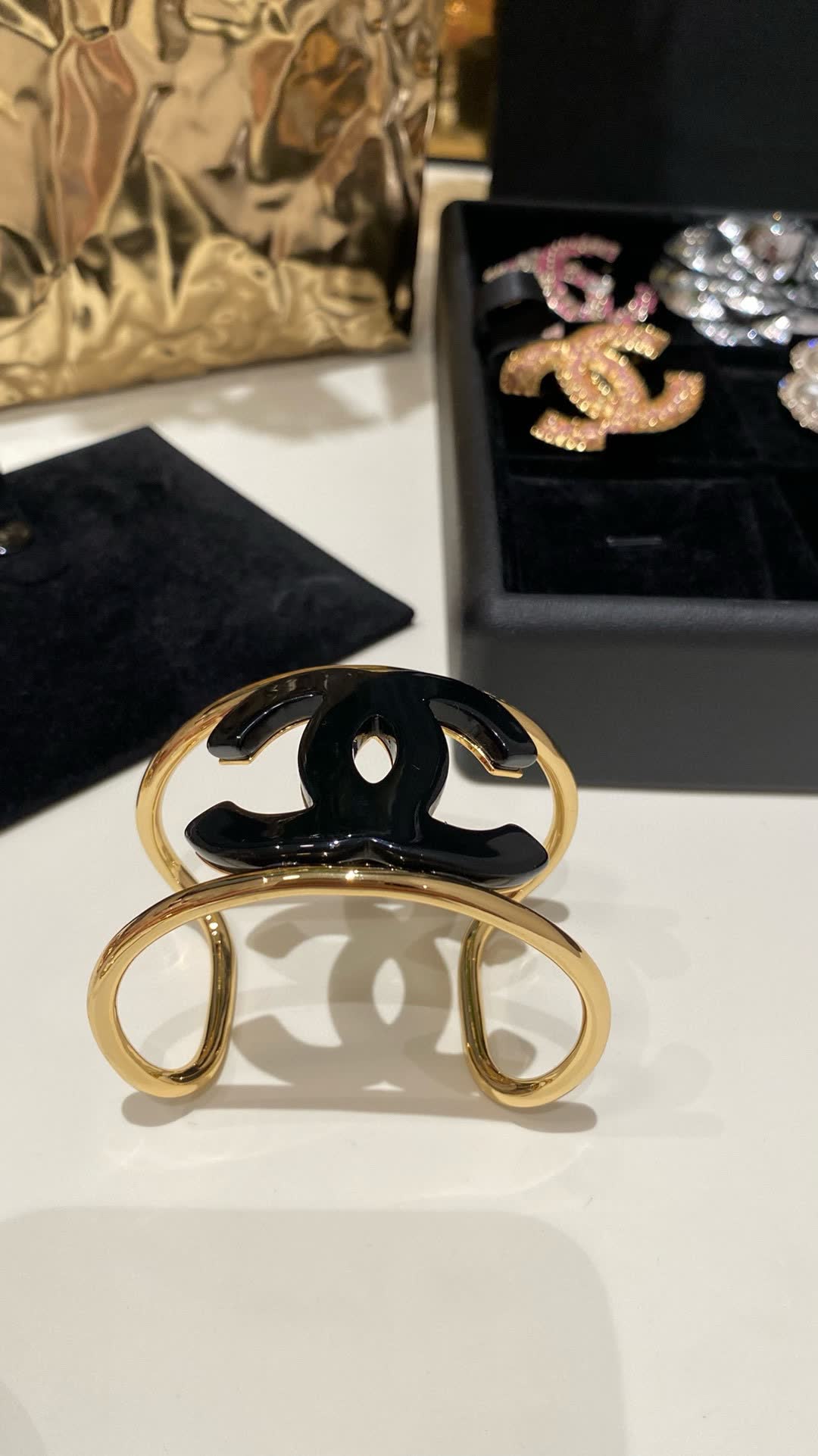 Chanel CC Logo Bracelet Set