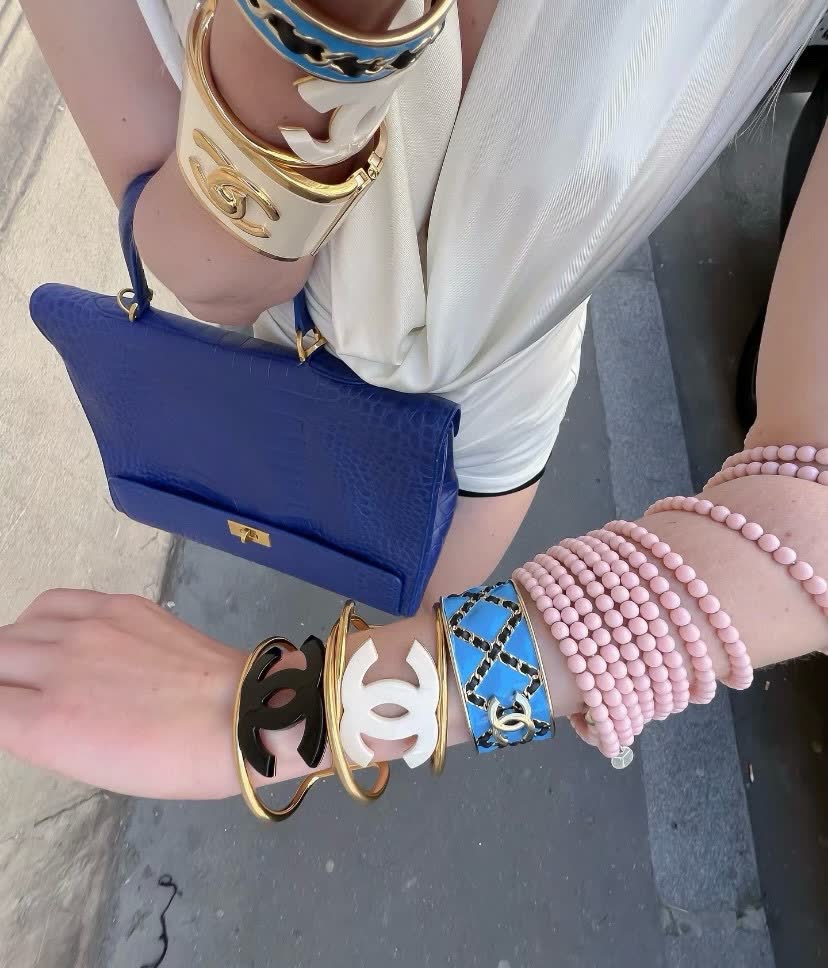 Chanel CC Logo Bracelet Set
