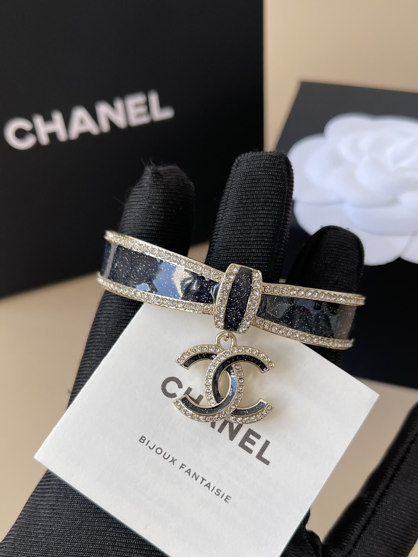 Chanel CC Logo Charm Bracelet