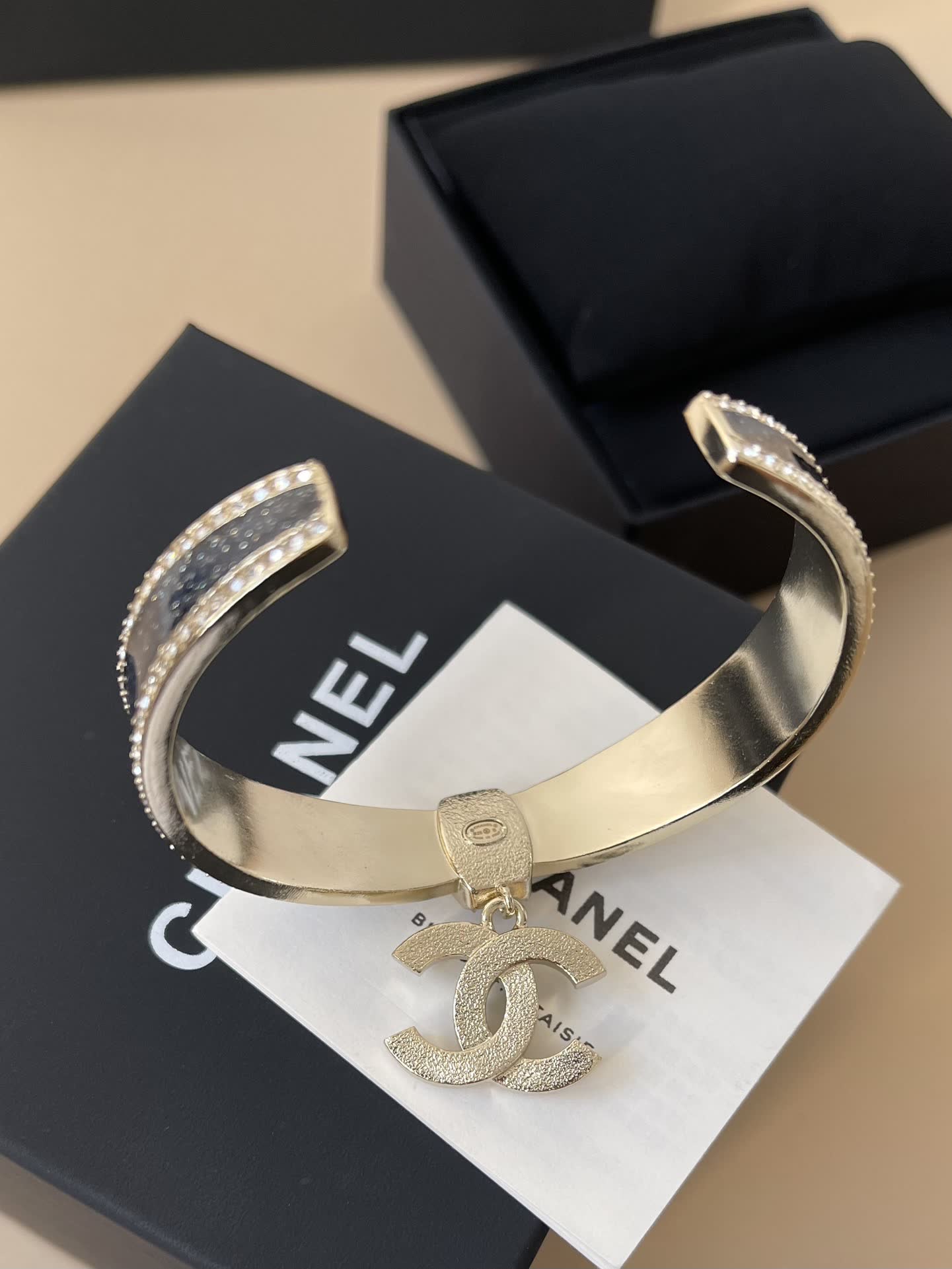 Chanel CC Logo Charm Bracelet