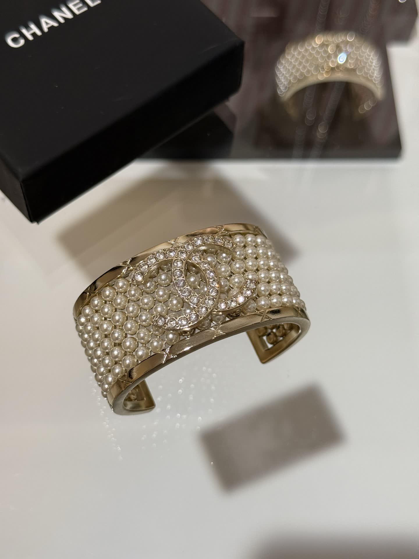 Chanel CC Pearl Bracelet