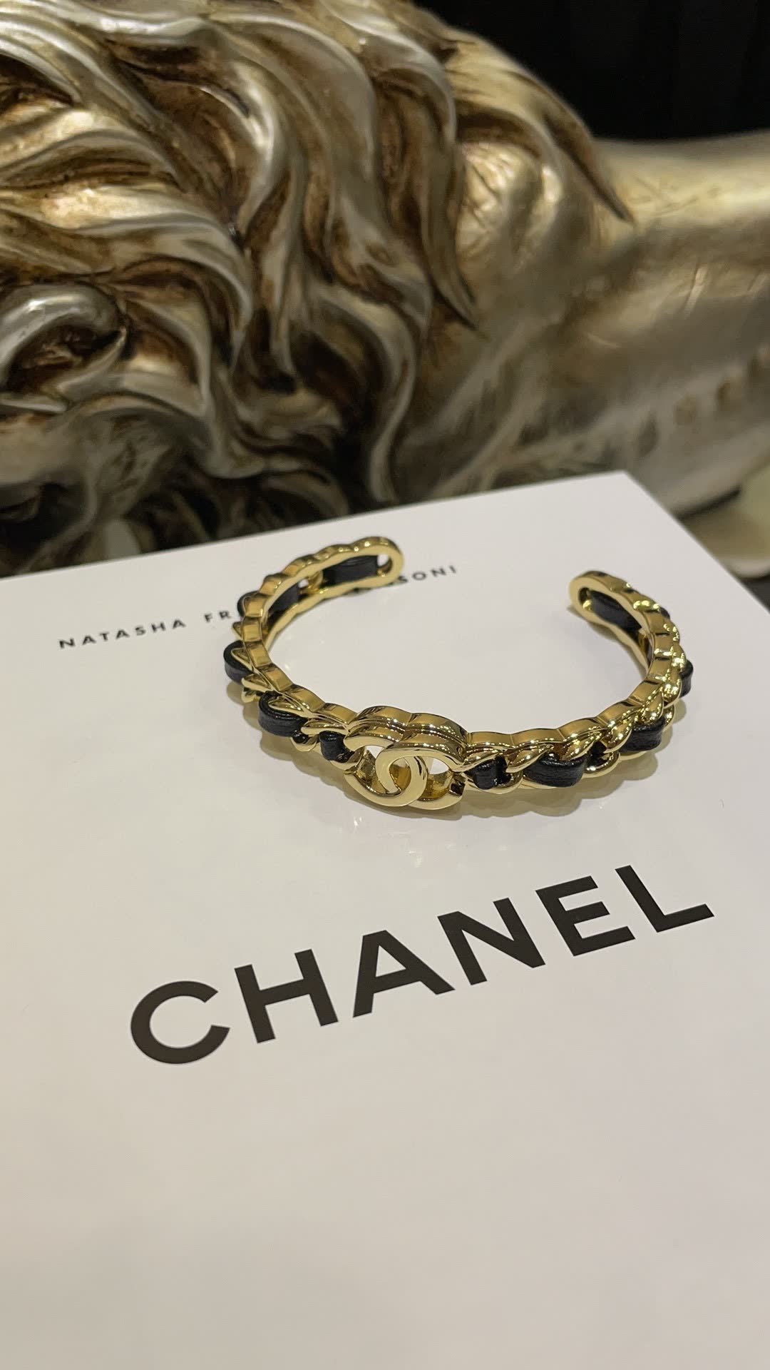 Chanel Gold Tone Chain Bracelet