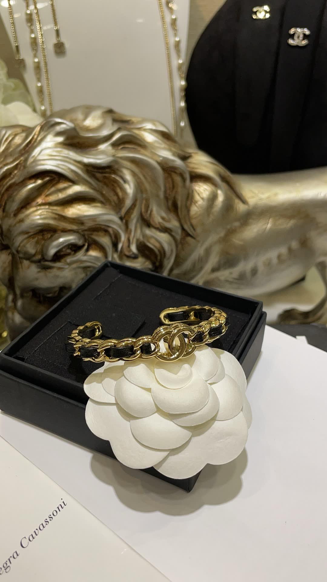 Chanel Gold Tone Chain Bracelet