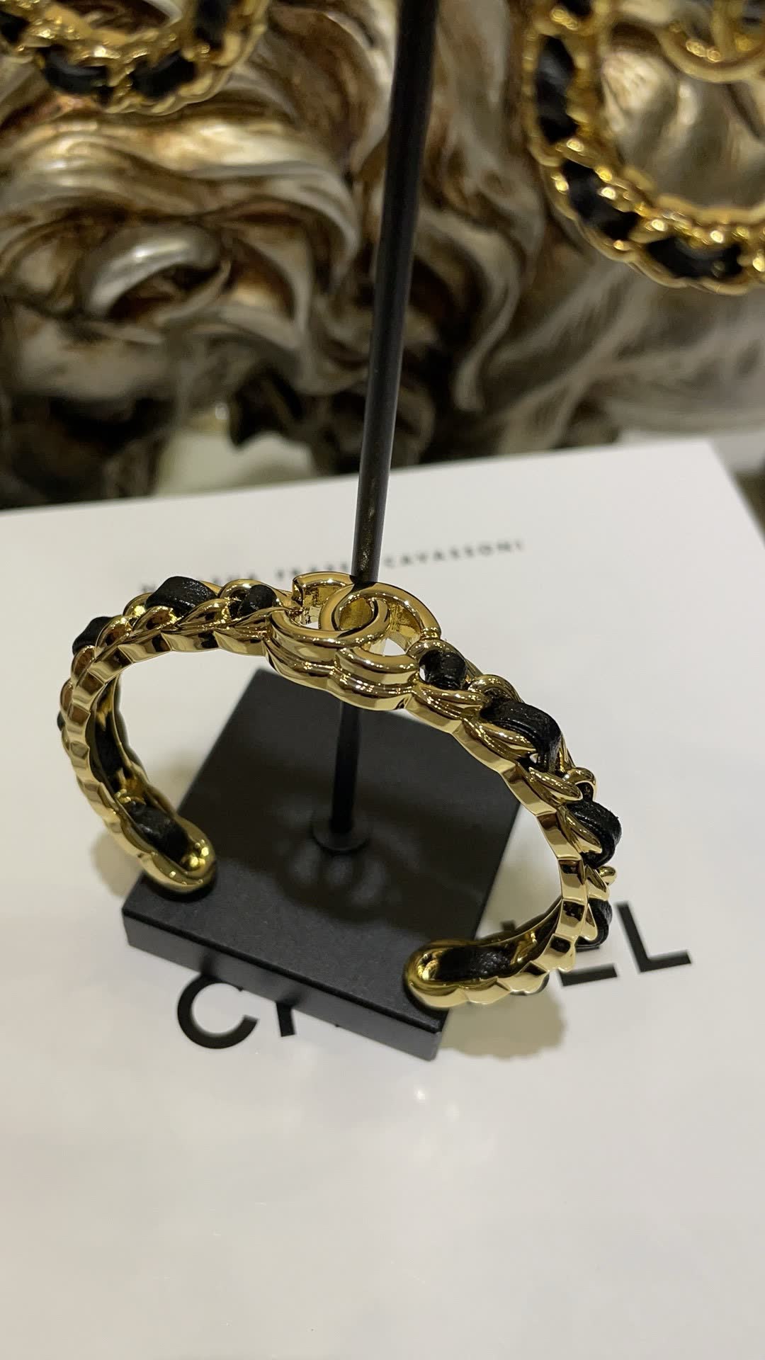Chanel Gold Tone Chain Bracelet