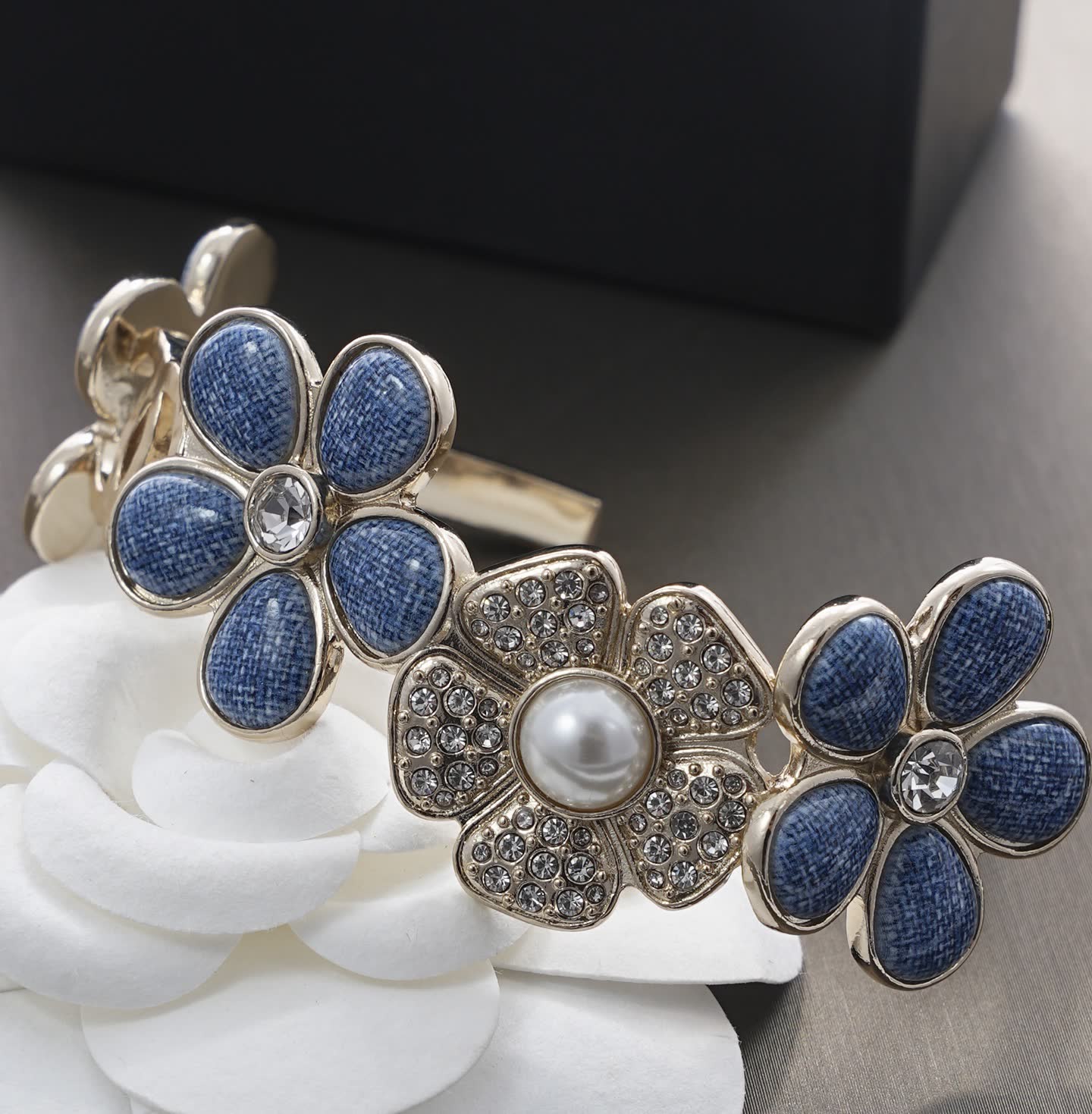 Chanel Blue Flower Bracelet Chanel Blue Flower Bracelet