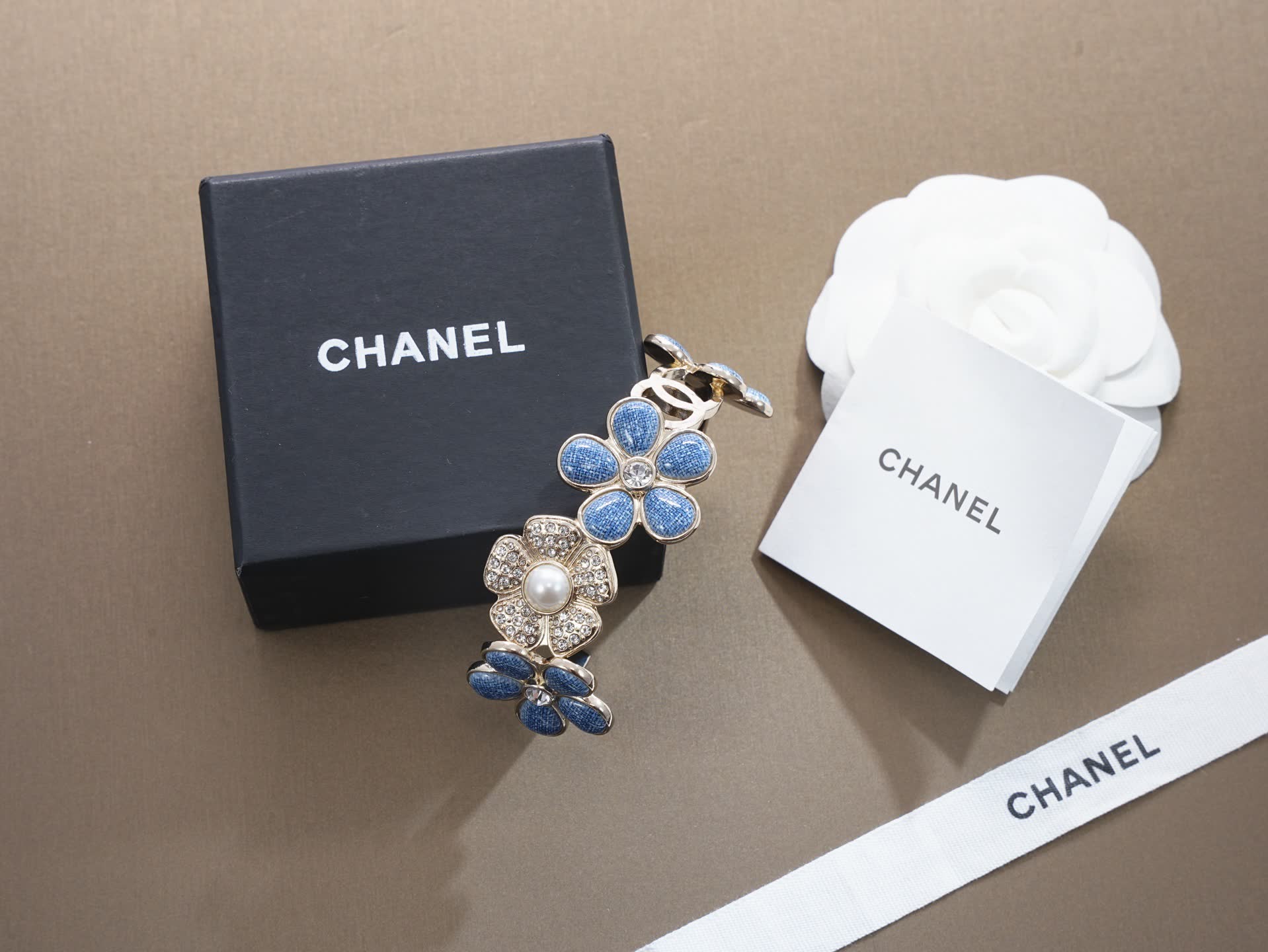 Chanel Blue Flower Bracelet