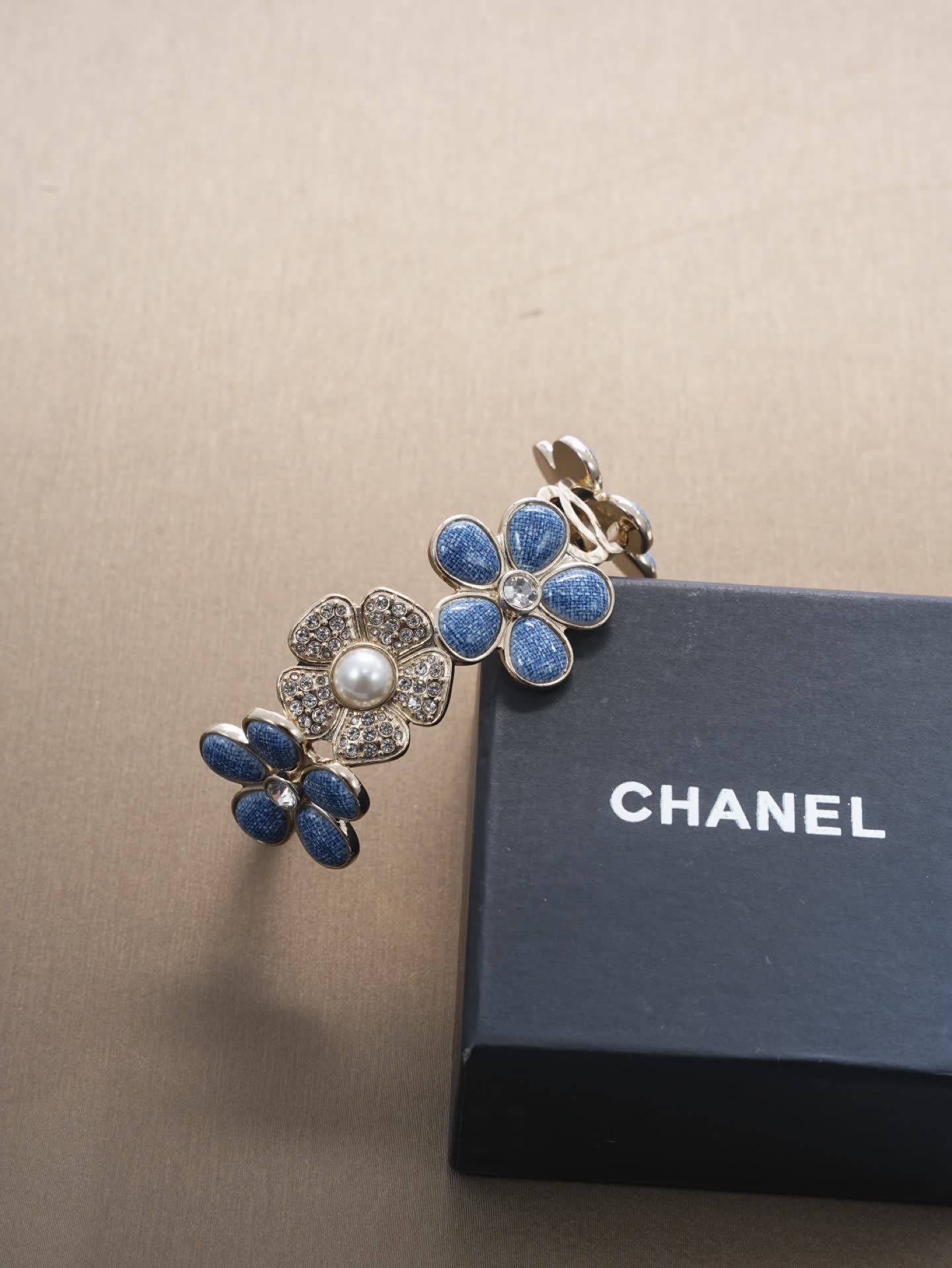 Chanel Blue Flower Bracelet