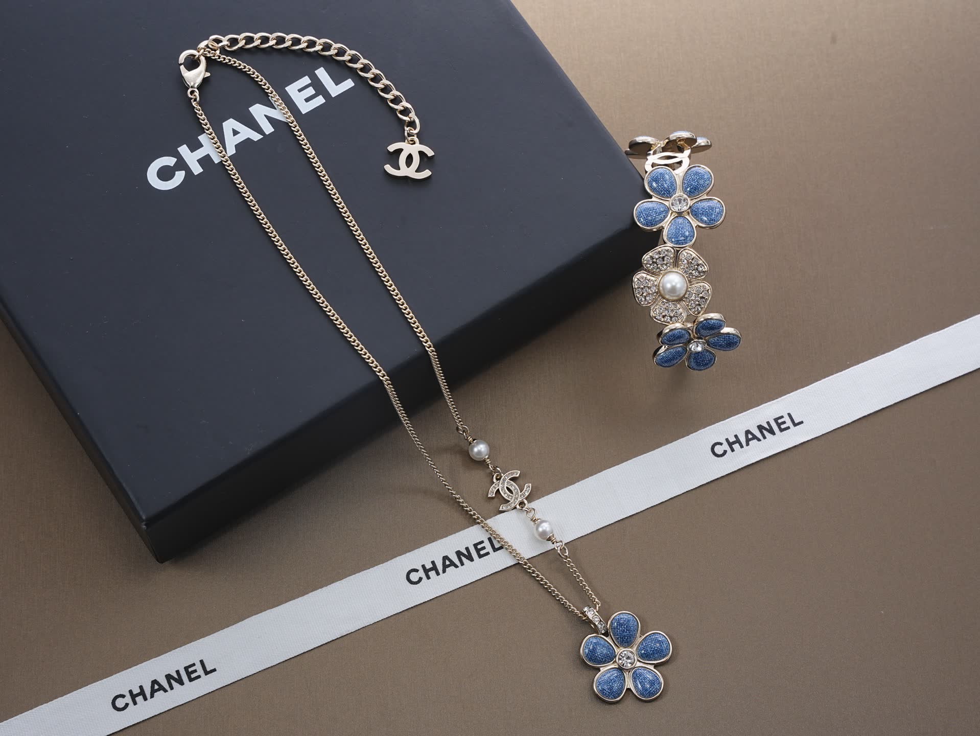 Chanel Blue Flower Bracelet