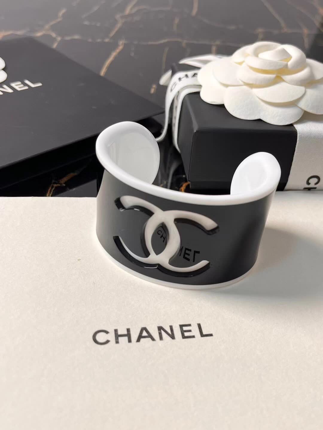 Chanel CC Logo Cuff Bracelet