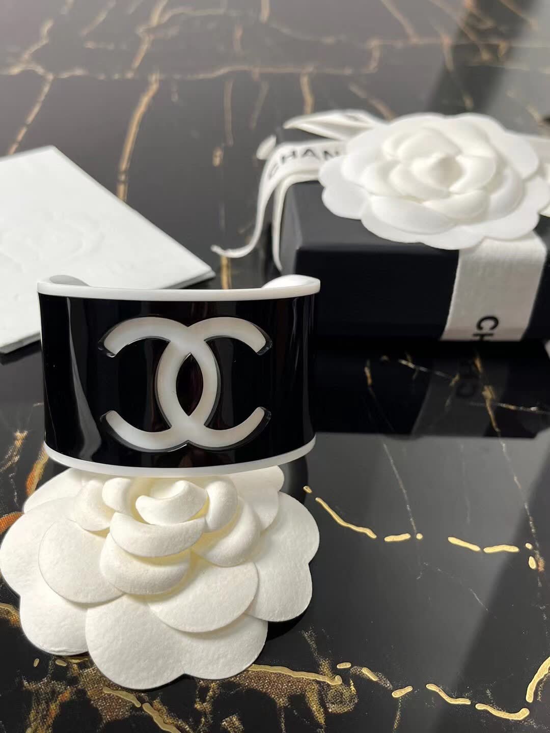 Chanel CC Logo Cuff Bracelet