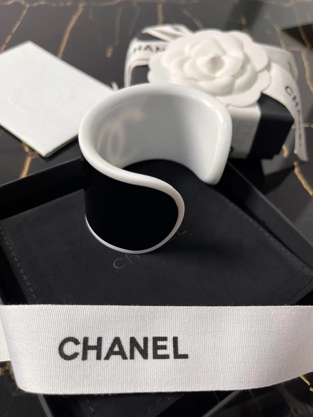 Chanel CC Logo Cuff Bracelet