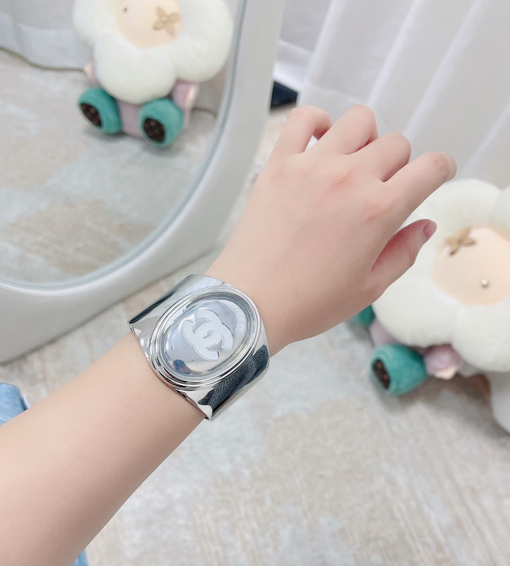 Chanel Silver Watch Bracelet