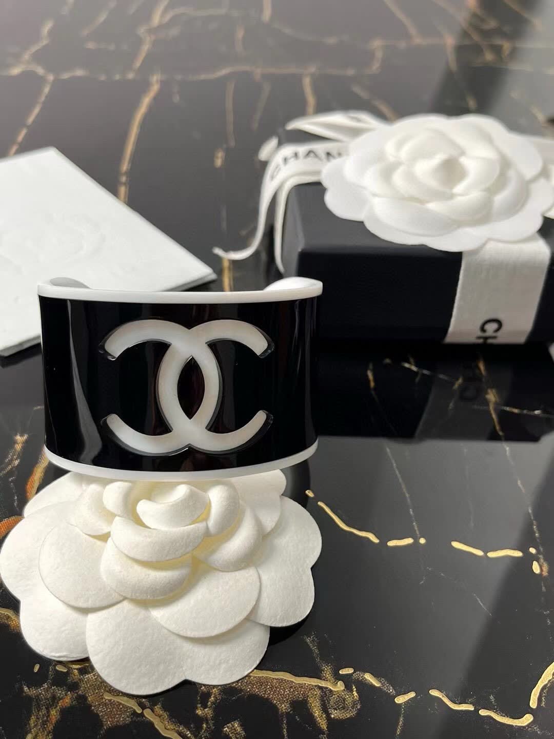 Chanel CC Logo Cuff Bracelet