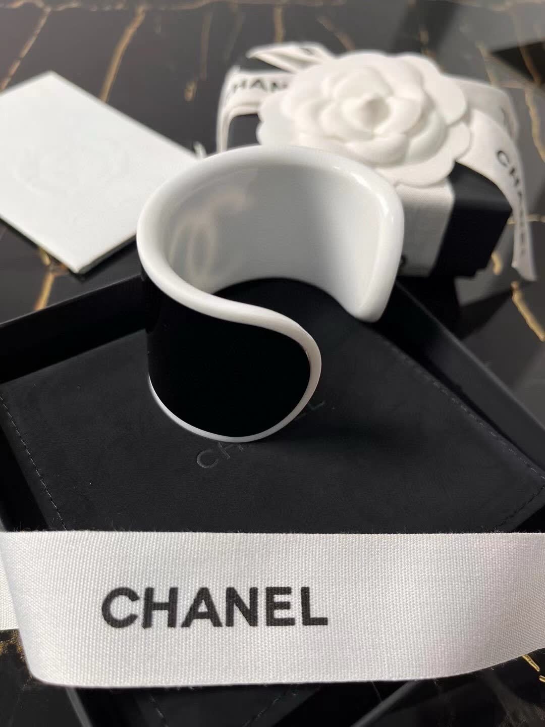 Chanel CC Logo Cuff Bracelet