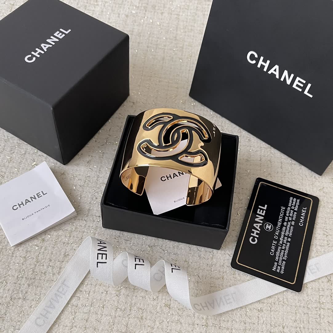 Chanel CC Logo Cuff Bracelet