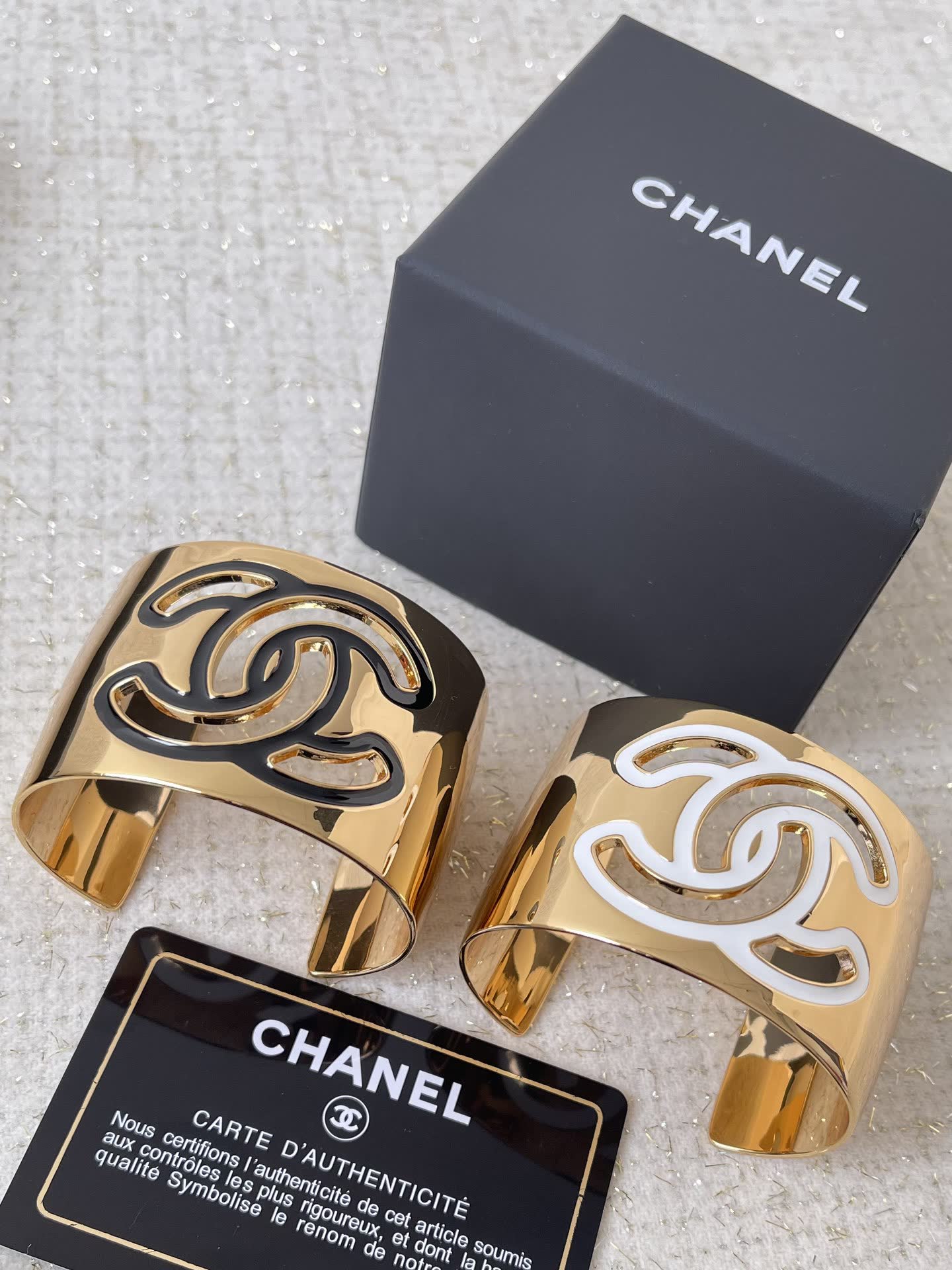 Chanel CC Logo Cuff Bracelet