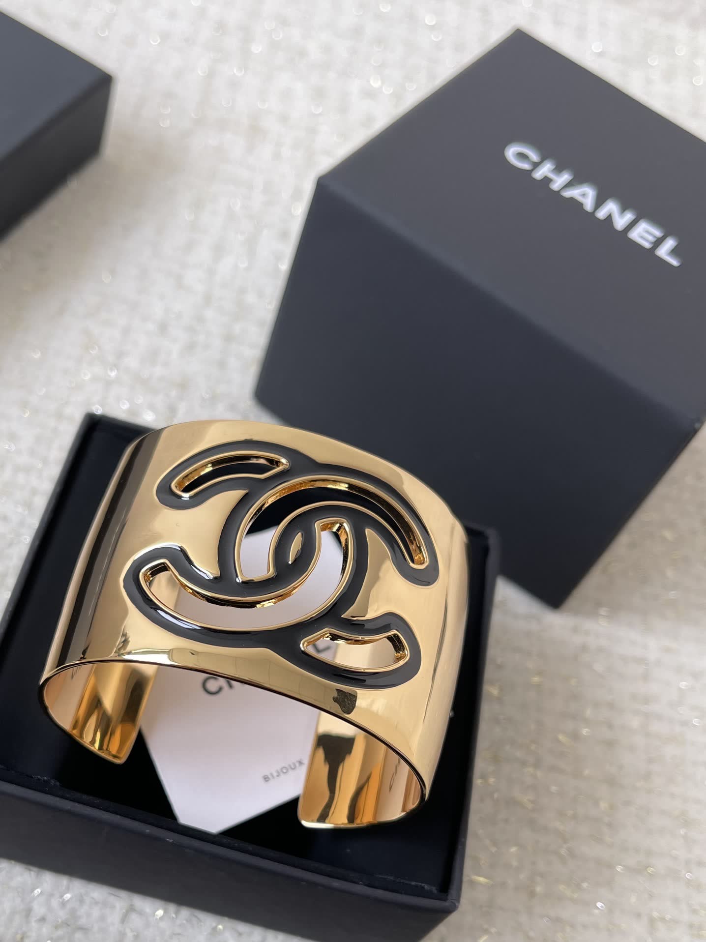 Chanel CC Logo Cuff Bracelet