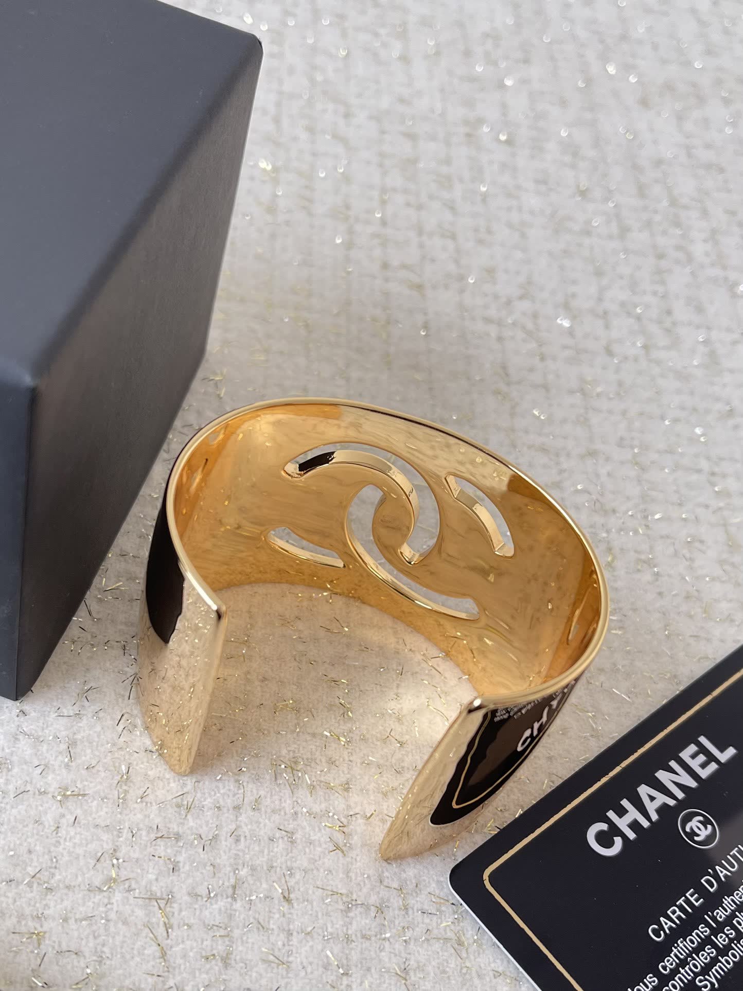 Chanel CC Logo Cuff Bracelet