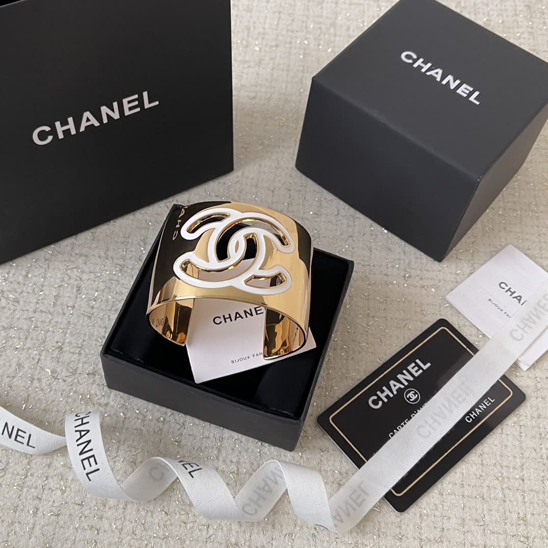 Chanel CC Logo Cuff Bracelet