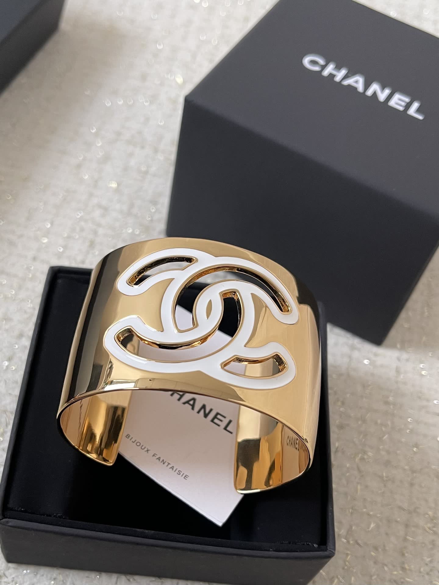 Chanel CC Logo Cuff Bracelet