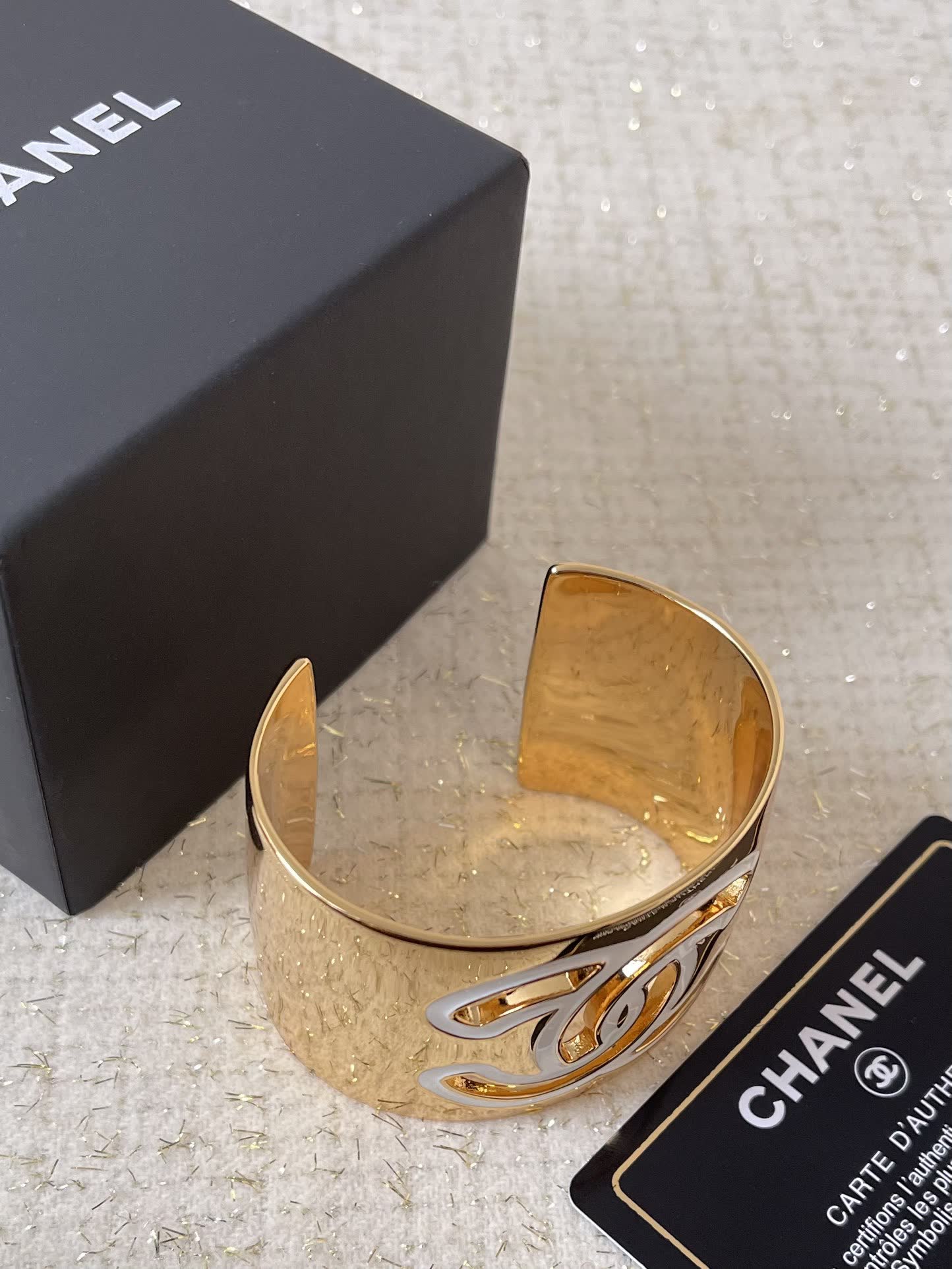 Chanel CC Logo Cuff Bracelet