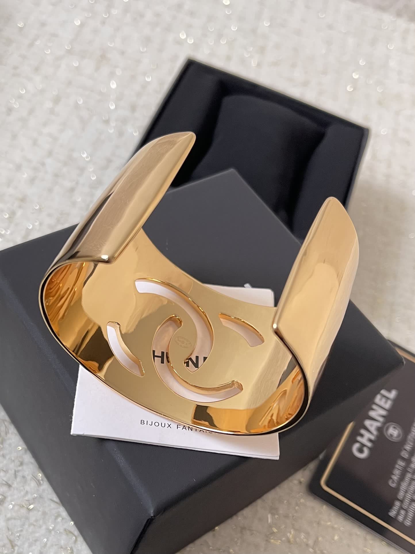 Chanel CC Logo Cuff Bracelet