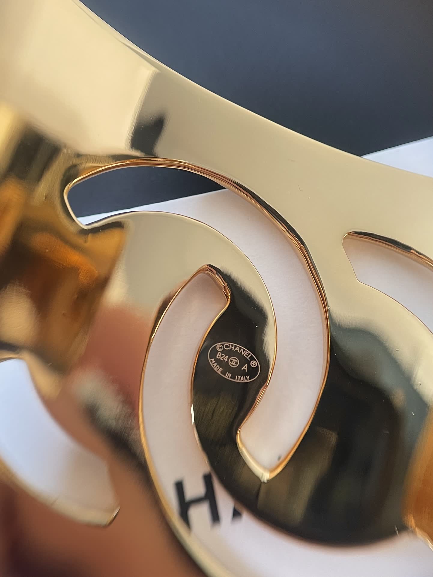 Chanel CC Logo Cuff Bracelet